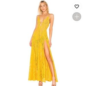 Michael Costello Victory Gown in Marigold